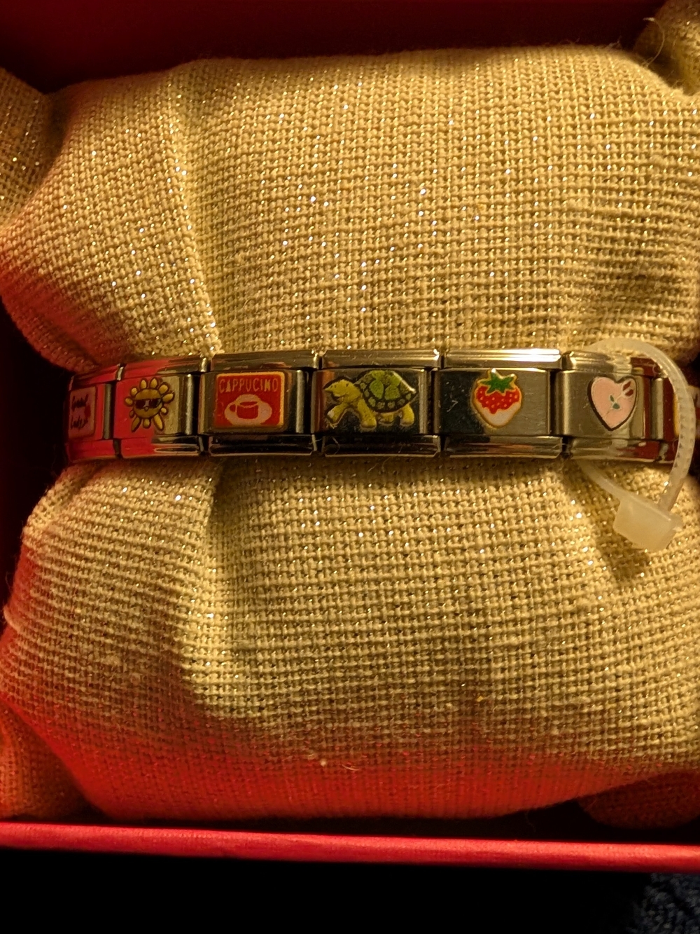 Piper K Charm Link Bracelet with Colorful Enamel Icons - Yellow Accents
